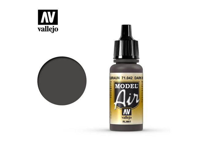 Gamers Guild AZ Vallejo Vallejo: Model Air 71.042 Dark Brown HobbyTyme