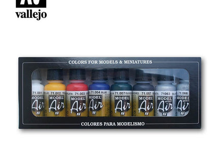 Gamers Guild AZ Vallejo Vallejo Model Air Set: 71.174 Basic Colors HobbyTyme