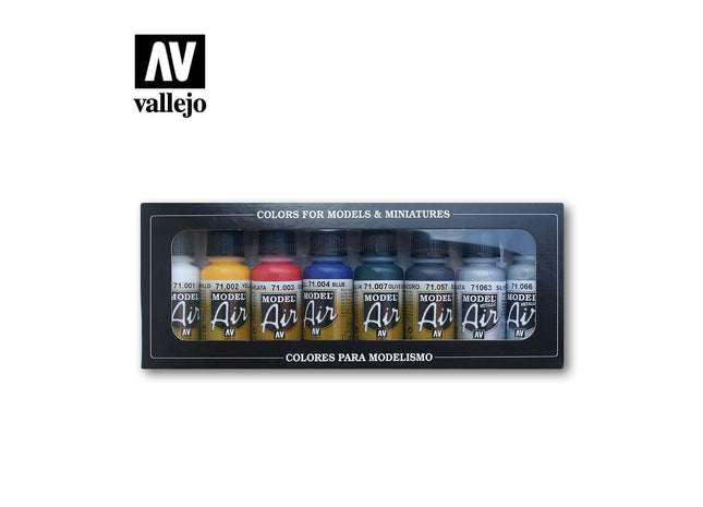 Gamers Guild AZ Vallejo Vallejo Model Air Set: 71.174 Basic Colors HobbyTyme