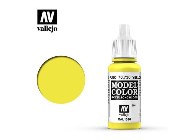 Gamers Guild AZ Vallejo Vallejo: Model Color 70.730 Fluorescent Yellow HobbyTyme