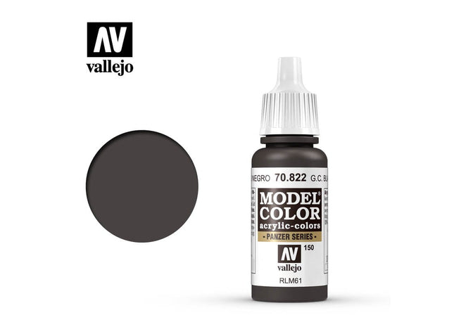 Gamers Guild AZ Vallejo Vallejo: Model Color 70.822 German Camouflage Black Brown HobbyTyme