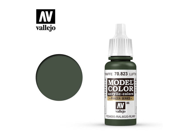 Gamers Guild AZ Vallejo Vallejo: Model Color 70.823 Luftwaffe Camouflage Green HobbyTyme