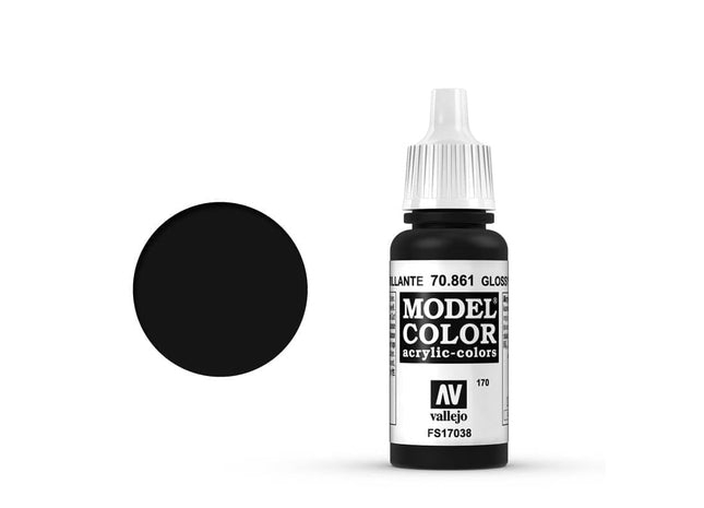 Gamers Guild AZ Vallejo Vallejo: Model Color 70.861 Glossy Black HobbyTyme