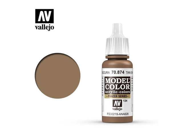 Gamers Guild AZ Vallejo Vallejo: Model Color 70.874 Tan Earth HobbyTyme