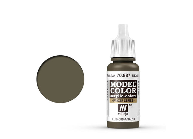 Gamers Guild AZ Vallejo Vallejo: Model Color 70.887 US Olive Drab HobbyTyme