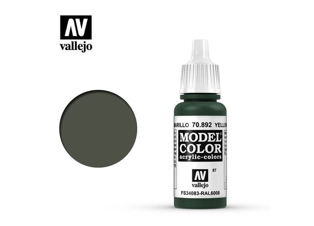 Gamers Guild AZ Vallejo Vallejo: Model Color 70.892 Yellow Olive HobbyTyme