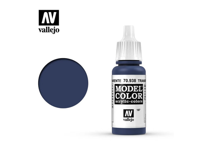 Gamers Guild AZ Vallejo Vallejo: Model Color 70.938 Transparent Blue HobbyTyme