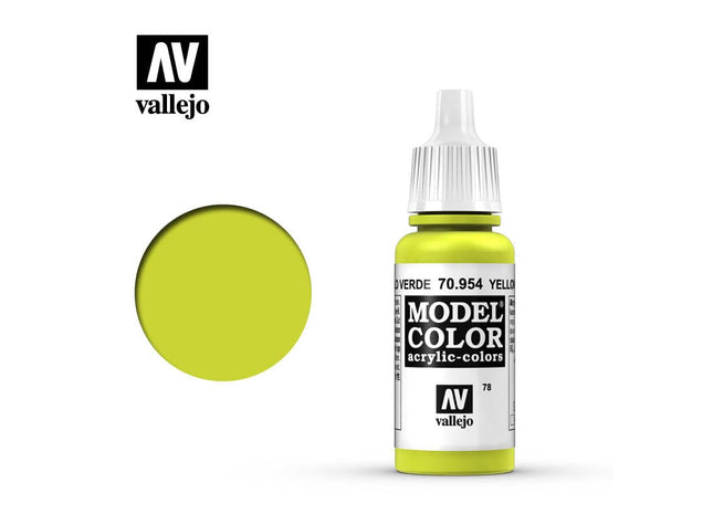 Gamers Guild AZ Vallejo Vallejo: Model Color 70.954 Yellow Green HobbyTyme