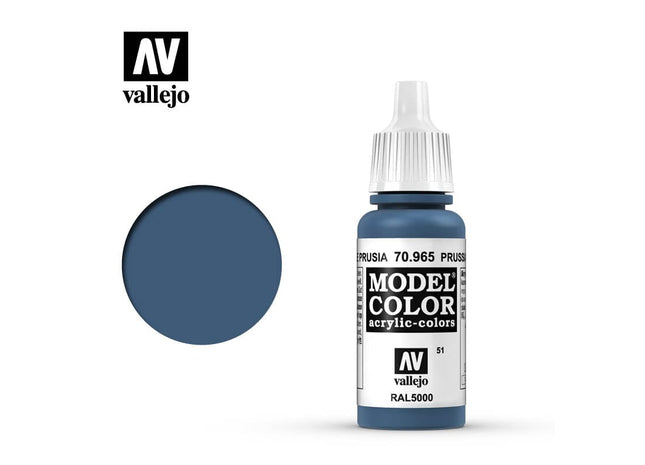 Gamers Guild AZ Vallejo Vallejo: Model Color 70.965 Prussian Blue HobbyTyme