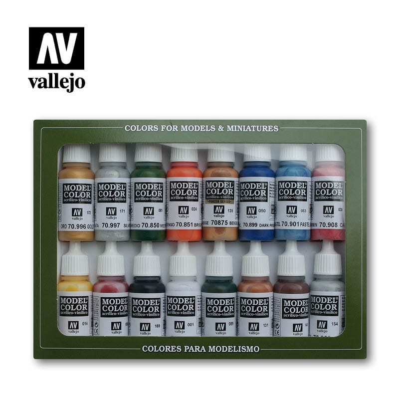 Vallejo Model Color Set: 70.101 Folkstone Basics
