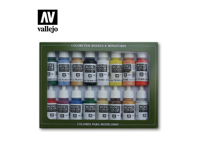 Gamers Guild AZ Vallejo Vallejo Model Color Set: 70.140 Basic Colors USA HobbyTyme
