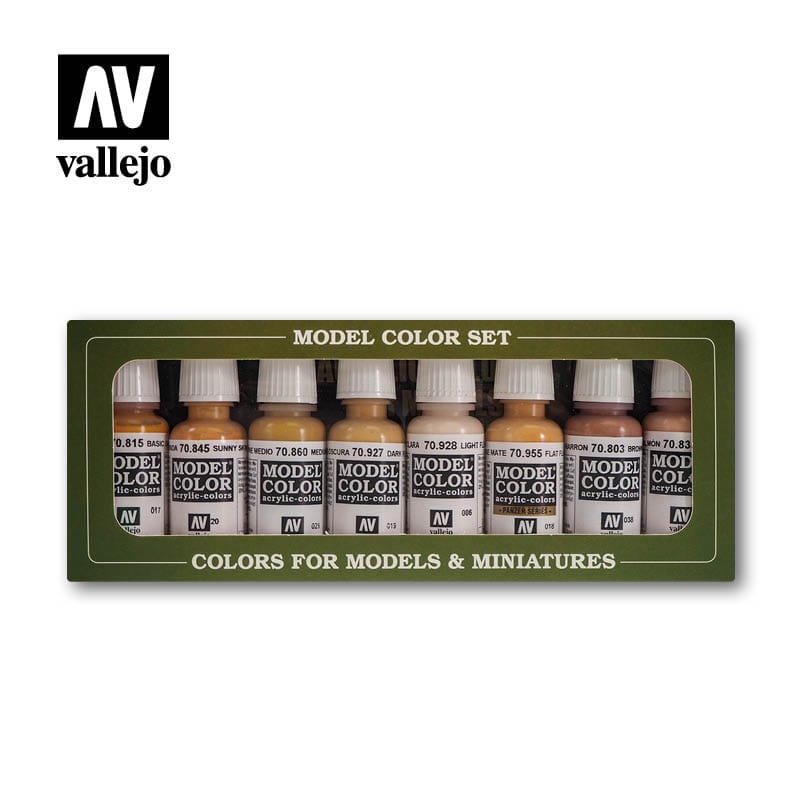 Vallejo Paint 17ml Bottle Face & Skin Tones Model Color Paint Set (8  Colors)