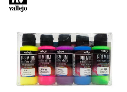 Gamers Guild AZ Vallejo Vallejo Premium Color Set: 62.102 Fluorescent Colors 60ml HobbyTyme