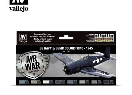 Gamers Guild AZ Vallejo Vallejo Set: 71.157 - US Navy & USMC colors 1940-1945 - Black Friday Discontinue
