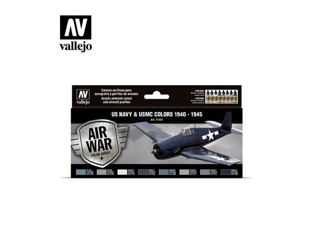 Gamers Guild AZ Vallejo Vallejo Set: 71.157 - US Navy & USMC colors 1940-1945 - Black Friday Discontinue
