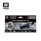 Gamers Guild AZ Vallejo Vallejo Set: 71.157 US Navy & USMC colors 1940-1945 HobbyTyme