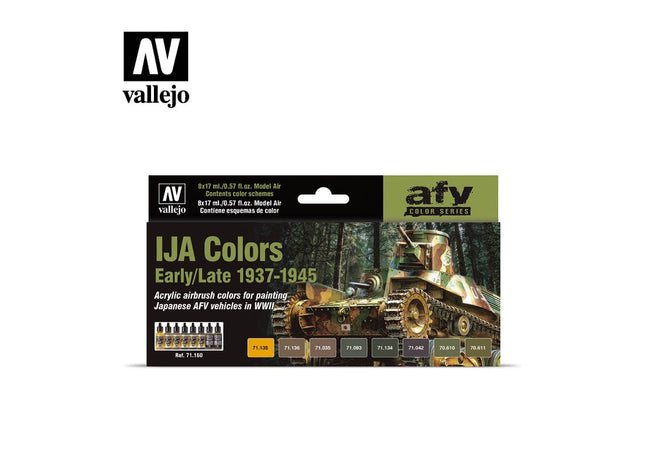 Gamers Guild AZ Vallejo Vallejo Set: 71.160 IJA Colors Early/Late 1937-1945 HobbyTyme