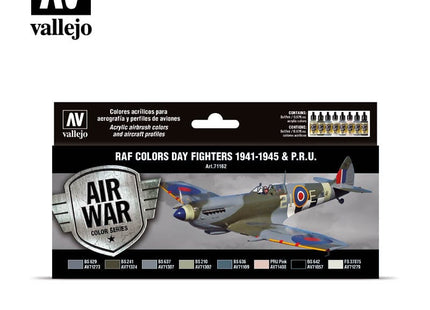 Gamers Guild AZ Vallejo Vallejo Set: 71.162 - RAF colors Day Fighters 1941-1945 & P.R.U. - Black Friday Discontinue
