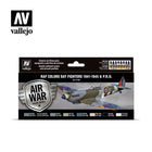 Gamers Guild AZ Vallejo Vallejo Set: 71.162  RAF colors Day Fighters 1941-1945 & P.R.U. HobbyTyme