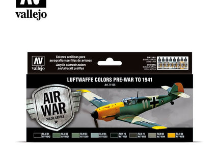 Gamers Guild AZ Vallejo Vallejo Set: 71.165 - Luftwaffe colors pre-war to 1941 - Black Friday Discontinue