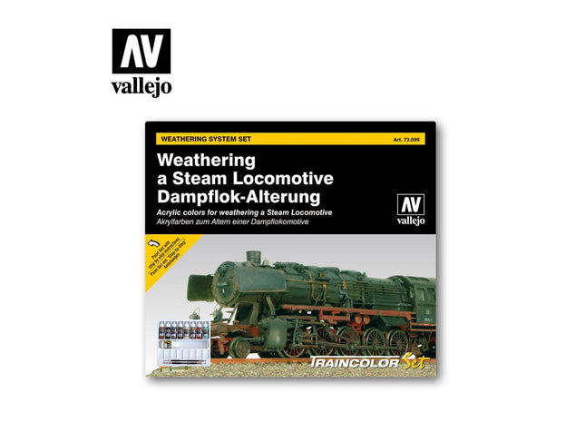 Gamers Guild AZ Vallejo Vallejo Set: 73.099 Weathering a Steam Locomotive Dampflok-Alterung HobbyTyme