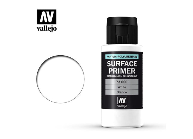 Gamers Guild AZ Vallejo Vallejo: Surface Primer 73.600 White 60ml HobbyTyme