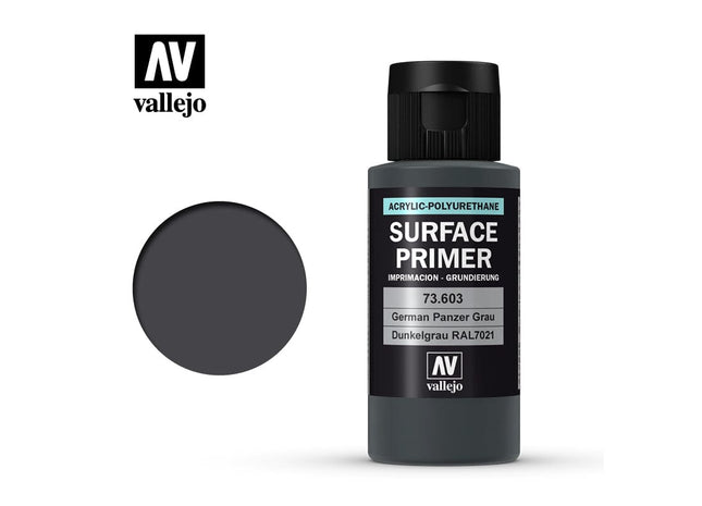 Gamers Guild AZ Vallejo Vallejo: Surface Primer 73.603 German Panzer Grey 60ml HobbyTyme