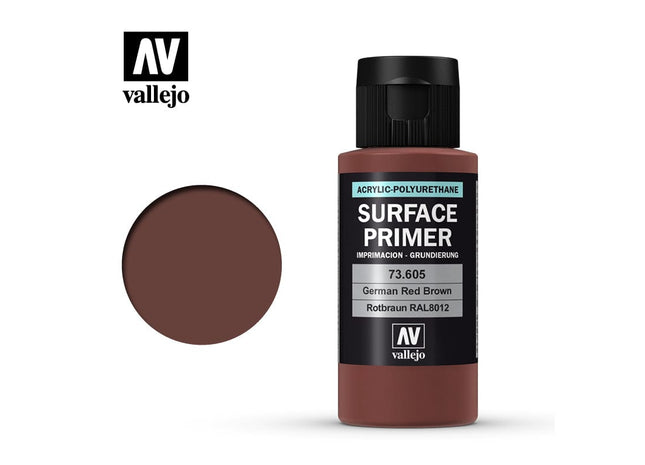 Gamers Guild AZ Vallejo Vallejo: Surface Primer 73.605 German Red Brown 60ml HobbyTyme