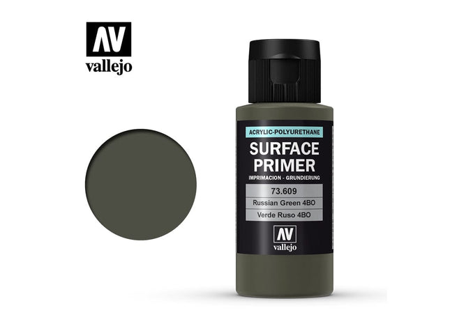 Gamers Guild AZ Vallejo Vallejo: Surface Primer 73.609 Russian Green 4BO 60ml HobbyTyme