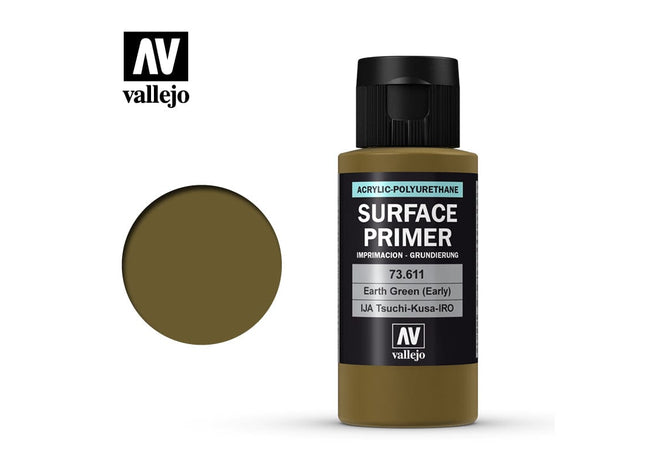 Gamers Guild AZ Vallejo Vallejo: Surface Primer 73.611 Earth Green 60ml HobbyTyme