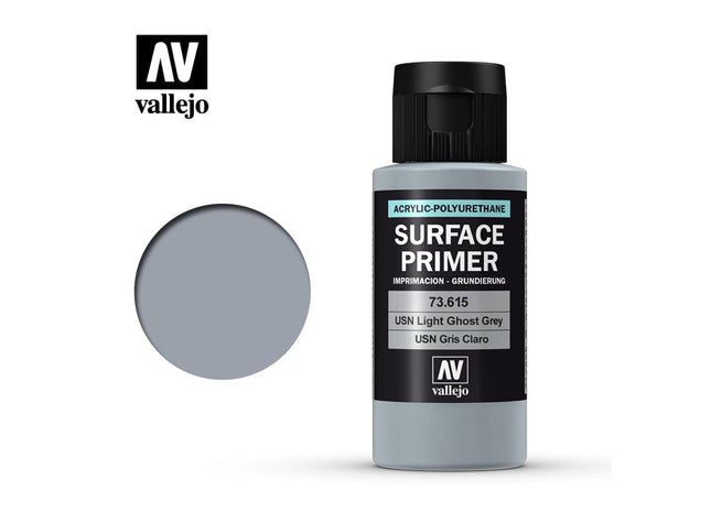 Gamers Guild AZ Vallejo Vallejo: Surface Primer 73.615 USN Light Ghost Grey 60ml HobbyTyme