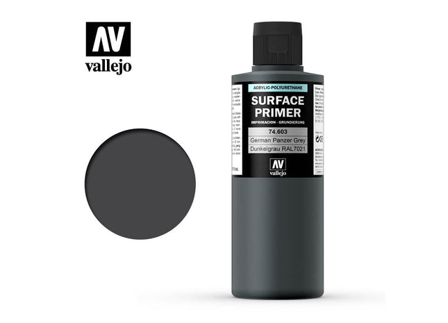 Gamers Guild AZ Vallejo Vallejo: Surface Primer 74.603 German Panzer Grey 200ml HobbyTyme