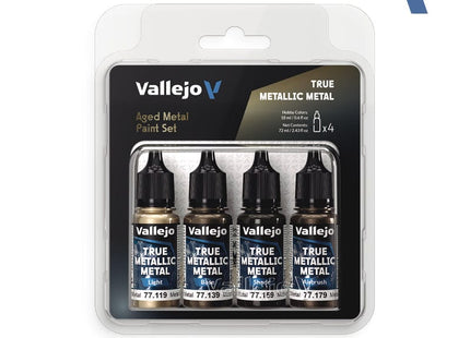Gamers Guild AZ Vallejo Vallejo True Metallic Metal: Aged Metal (4 Color Set) (Pre-Order) AGD