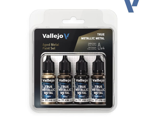 Vallejo True Metallic Metal: Aged Metal (4 Color Set) (Pre-Order)