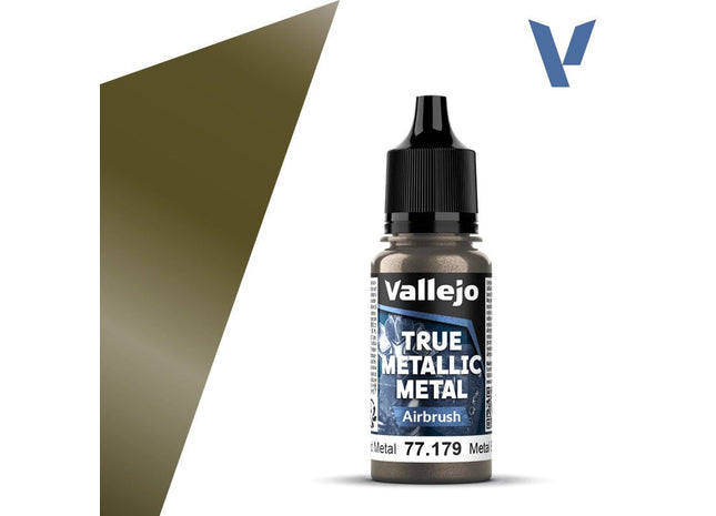 Gamers Guild AZ Vallejo Vallejo True Metallic Metal (Airbrush): Aged Metal (18 ml) (Pre-Order) AGD