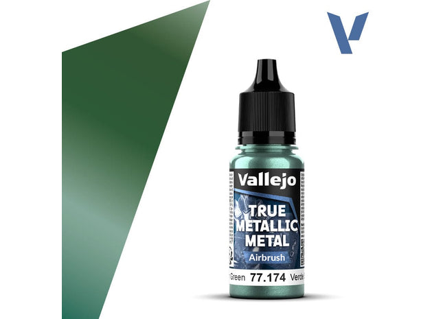 Gamers Guild AZ Vallejo Vallejo True Metallic Metal (Airbrush): Dusken Green (18 ml) (Pre-Order) AGD