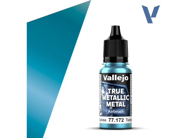 Gamers Guild AZ Vallejo Vallejo True Metallic Metal (Airbrush): Hydra Turquoise (18 ml) (Pre-Order) AGD