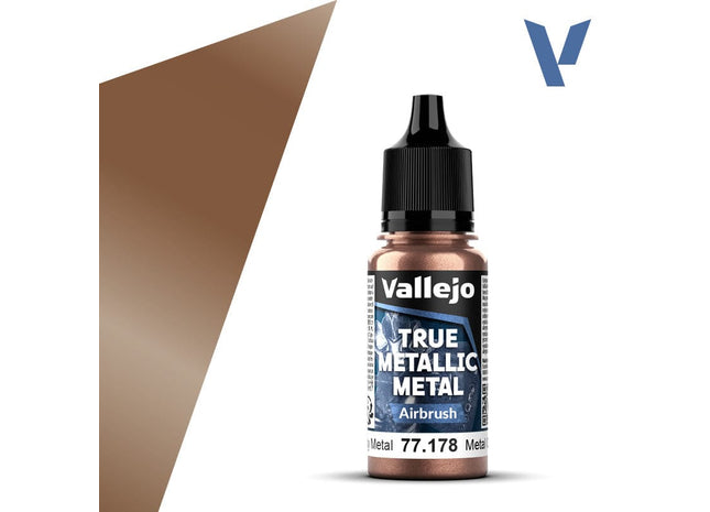Gamers Guild AZ Vallejo Vallejo True Metallic Metal (Airbrush): Rusty Metal (18 ml) (Pre-Order) AGD