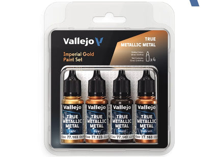 Gamers Guild AZ Vallejo Vallejo True Metallic Metal: Imperial Gold (4 Color Set) (Pre-Order) AGD