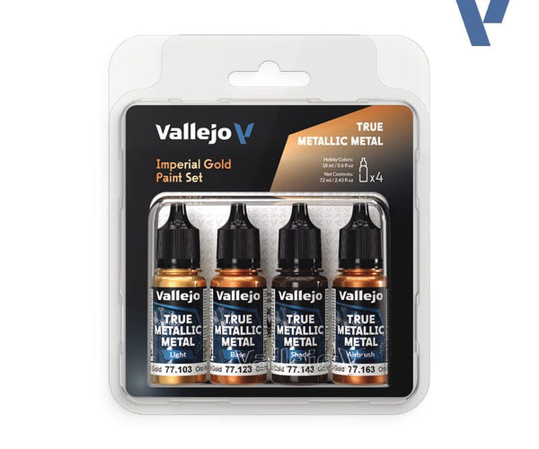 Vallejo True Metallic Metal: Imperial Gold (4 Color Set) (Pre-Order)