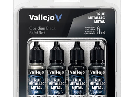Gamers Guild AZ Vallejo Vallejo: True Metallic Metal - Obsidian Black Color Set (Pre-Order) ACD Distribution