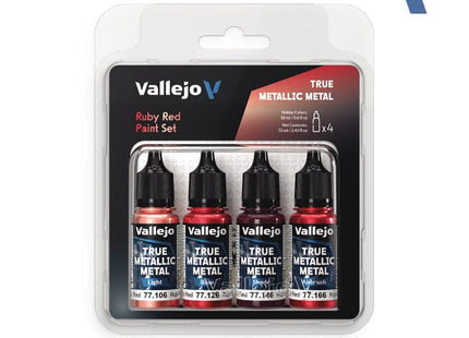Gamers Guild AZ Vallejo Vallejo True Metallic Metal: Ruby Red (4 Color Set) (Pre-Order) AGD