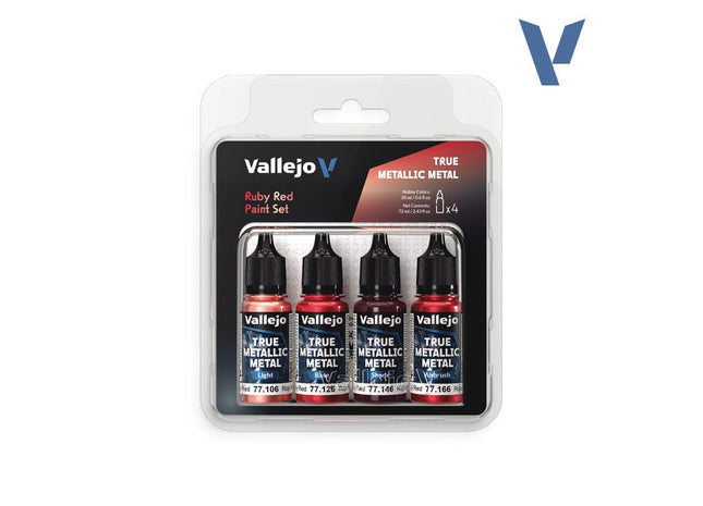 Gamers Guild AZ Vallejo Vallejo True Metallic Metal: Ruby Red (4 Color Set) (Pre-Order) AGD