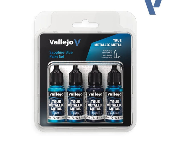 Vallejo True Metallic Metal: Sapphire Blue (4 Color Set) (Pre-Order)