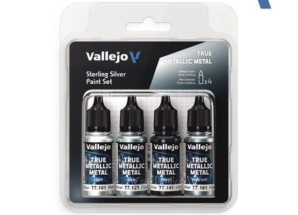 Gamers Guild AZ Vallejo Vallejo True Metallic Metal: Sterling Silver (4 Color Set) (Pre-Order) AGD