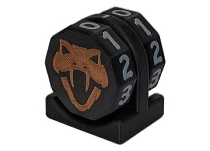 Gamers Guild AZ Viper Sleeves Viper Copperhead Life Counter – Black w/ Gray Viper Sleeves