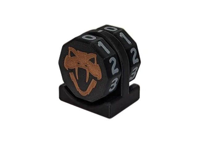 Gamers Guild AZ Viper Sleeves Viper Copperhead Life Counter – Black w/ Gray Viper Sleeves