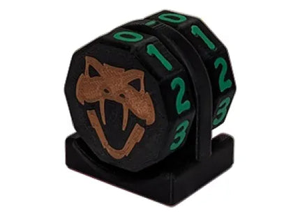 Gamers Guild AZ Viper Sleeves Viper Copperhead Life Counter – Black w/ Green Viper Sleeves