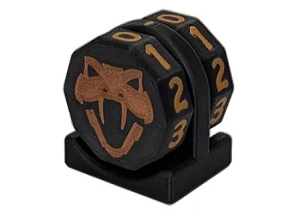 Gamers Guild AZ Viper Sleeves Viper Copperhead Life Counter – Black w/ Orange Viper Sleeves