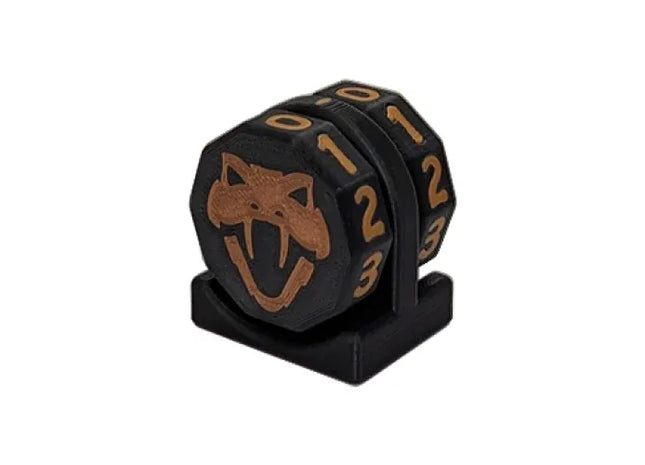 Gamers Guild AZ Viper Sleeves Viper Copperhead Life Counter – Black w/ Orange Viper Sleeves